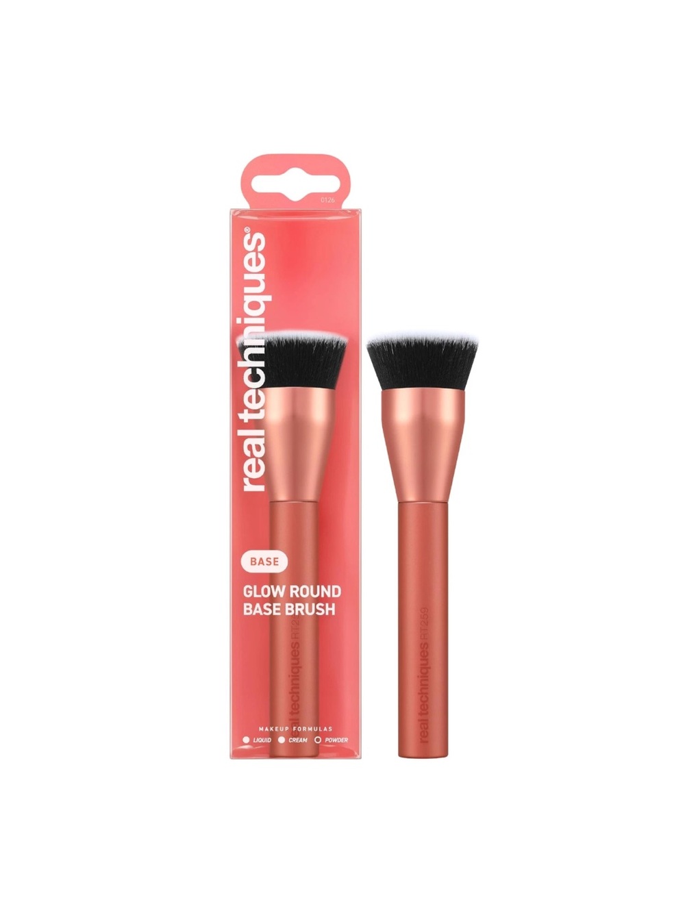 Real Techniques Glow Round Base Makeup Brush for Liquid & Cream Foundation